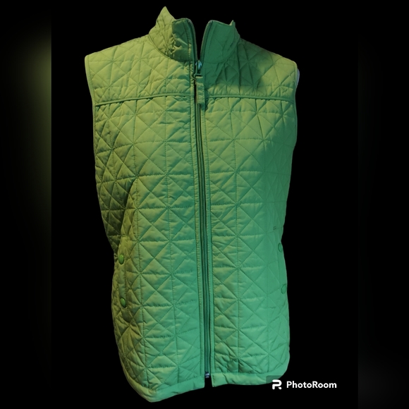 Talbots Jackets & Blazers - Talbots Petites Quilted Lime Green Vest Women's Size L